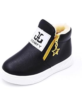 Igemy 1 Paar Kinder Beiläufig Sport Jungen Mädchen Mode Martin Stiefel Sneakers Herbst Fuzzy Schuhe