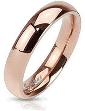 Paula & Fritz® klassischer Titan Ring rosè gold poliert Classic 4 verfügbare Ringgrößen 46 (14.5) – 57 (18) R-TI...