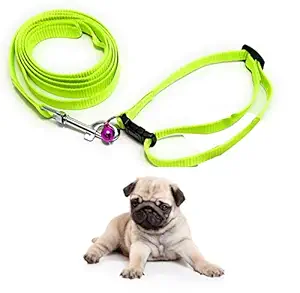 S.Blaze 1/2 INCH Green Designed Belt for Your Puppy, CAT & Small Dog Collar Belt, Dog Collar & Leash (Small, Multi Color)