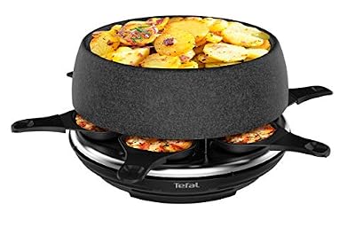 Tefal RE12C812 Appareil à Raclette Multifonction Cheese n’co 6 en 1 Raclette Fondue Tartiflette Crêpe Plancha Boîte à Fromage Gratiné 6 Personnes
