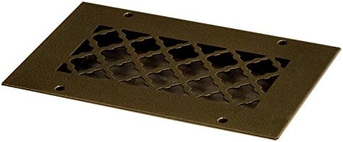 SteelCrest BTU8 X 4RORBH Bronze Series Designer Wall/Ceiling Vent Cover, with Mounting Screws, Oil Rubbed Bronze