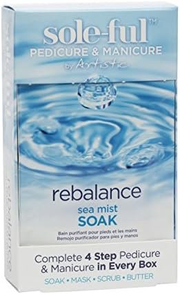 Artistic Soleful - Rebalance Sea Mist Soak 4 pack includes 1 x Soak, 1 x Mask, 1 x Scrub and 1 x Butter, Manicure and Pedicure
