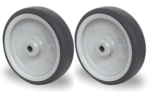 CASCOO Abrollwerk 2er Set Einbaurad 150 mm Apparaterolle TPE, Grau, Tragkraft 100 kg, Polypropylen, Thermoplastischer Gummi