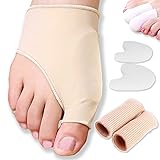 DR JK- Gel Pad Bunion Sleeves & Bunion Protector Kit-8 Pcs Bunion Corrector, Toe Caps, Big Toe Protectors, Toe Spacers, Gel Toe Protectors, Bunion Pads, Bunion Relief, Hallux Valgus, Toe Straighteners