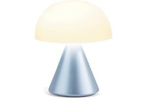 Lexon Mina Mini Lampe LED 6 Stunden Batterie Kalt- und Warmlichtsteuerung USB-C (Hellblau)