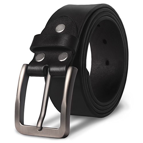 ITTORO Men's Genuine Leather Belt with Anti-Scratch Pin Buckle Casual Style Belt ITTORO Men's Genuine Leather Belt with Anti-Scratch Pin Buckle Casual Style Belt