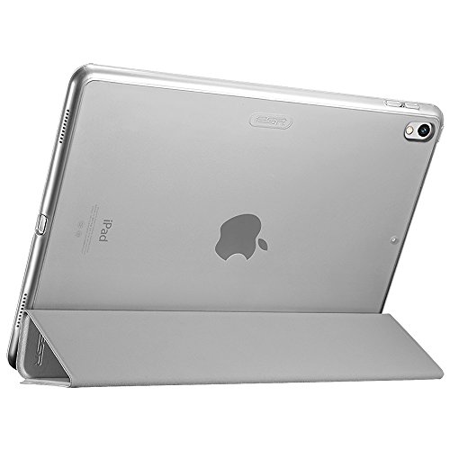 iPad Pro 12.9 (2017 veröffentlichen) Hülle, ESR® Yippee Series Auto Aufwachen/Schlaf Funktion Wickelfalz PU Ledertasche mit Durchschaubar Rückseite Schutzhülle für iPad Pro 12.9 2017(Grau) - 4
