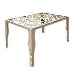  Mesa de forja Círculos - 7-Marfil, Mesa de 100x60x74 cm. de Alto