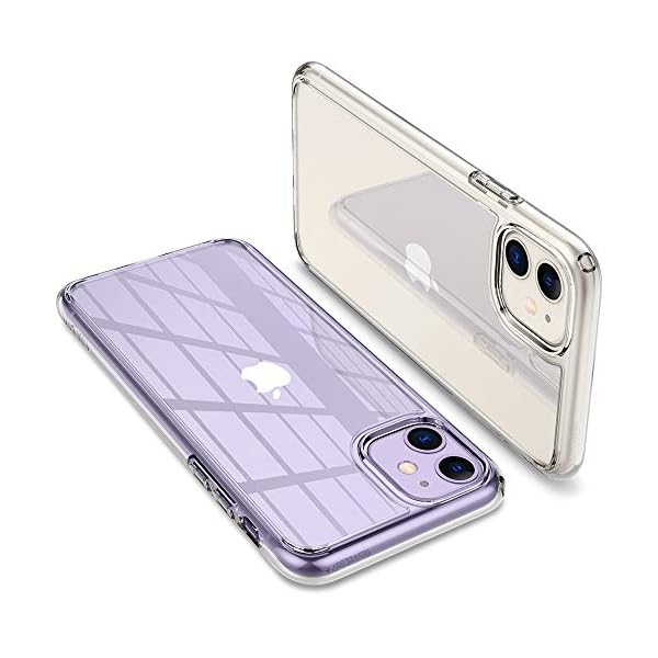 Spigen Ultra Hybrid Kompatibel mit iPhone 11 Hülle, Einteilige Transparent PC Rückschale Handyhülle für iPhone 11 Case Crystal Clear 076CS27185
