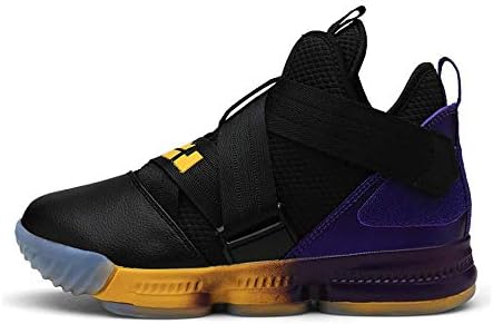 YSZDM Basketball Shoes, Men And Women Athletic Sneakers Non-Slip Wear Resistant Shock Absorption Breathable High Top Basketball Shoes Couple Models,Purple,41