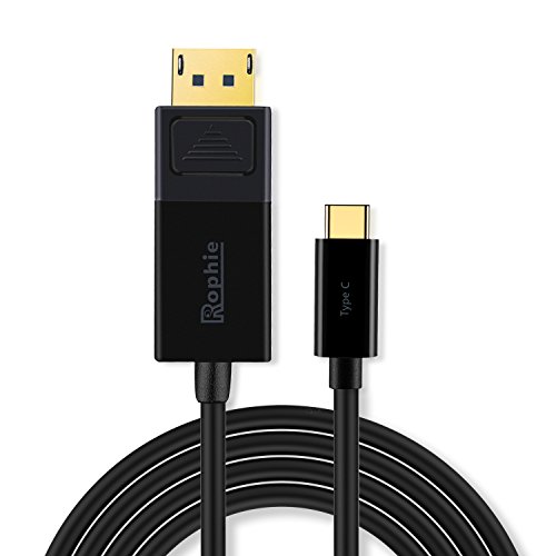 Rophie USB 3.1 Typ C auf DisplayPort Kabel (1.2M, 4K@60Hz), 4K * 2K (3840 * 2160, Thunderbolt 3 Compatible) USB C zu DP Kabel für MacBook 12", 2016 MacBook Pro, Macbook 2015/2016, Google Chromebook, HP EliteBook Folio G1 , Asus ZenBook UX390UAK und andere