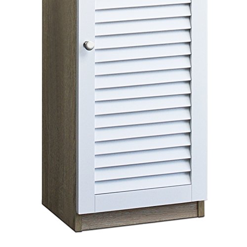 Badezimmerhochschrank Badezimmerschrank Badschrank Badmöbel Badhochschrank Badregal mit 6 Regalfächern und Tür Modellwahl - 5