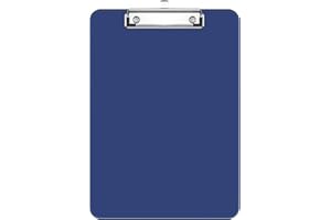 Hnogri Plastic Clipboards, Blue Clip Board Standard A4 Letter Size for Classroom, Students, Office Supply, with Low Profile Clip, Size 12.5 x 9 in