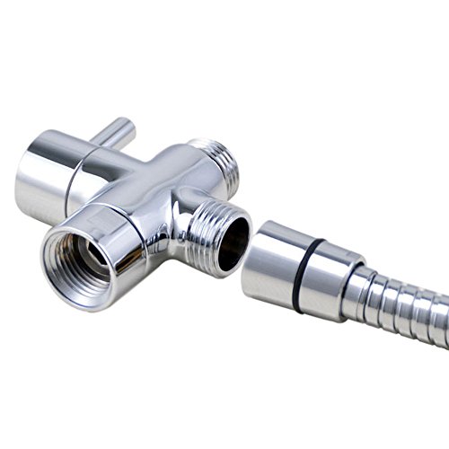 OUTOWIN Massives Messing Chrom poliert PV4 3-Wege Umschaltventil für die Dusche, BSP-Gewinde (0,5 Zoll / 12,7 mm) - 3