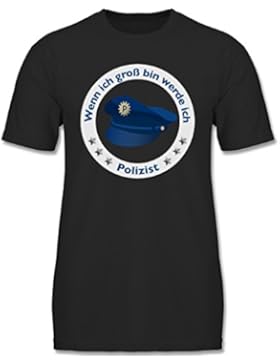 Bunt gemischt Kinder - Wenn ich groß bin, werde ich Polizist - Jungen T-Shirt