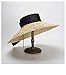 Produktbild hattou Strandhut super großen Buchweizen Stiel Strohhut europäischen und amerikanischen Mode flachen Top Beach Hut Visier Hut