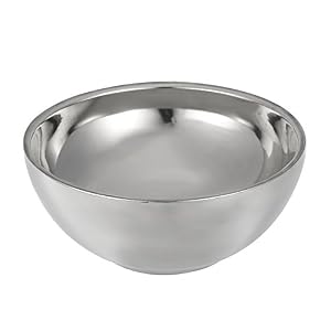 Anself Stainless Steel Shaving Brush Bowl Shaving Mug Cup Cream Soap Bowl Silver - Image 7