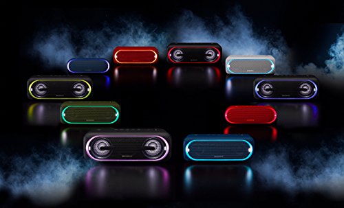 Sony SRS-XB30B - Altavoz inal  mbrico port  til  Bluetooth  NFC  Extra Bass  24h de bater  a  Wireless Party Chain  luz Lineal  Flash estrobosc  pico  Color Negro