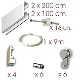 Instrucciones de montaje de la guía y colgadores