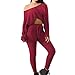 Price comparison product image 2018 Clearance ! 2Pcs Sports Sweatshirt Sets For Women, Tracksuit Sweatshirt Pants Sets Sport Lounge Wear Casual Suit T-Shirt Tops Gym Yoga Workout Running Pencil Pants 2 Piece Outfit (Red, Size:S=Bust:130cm/51.1")