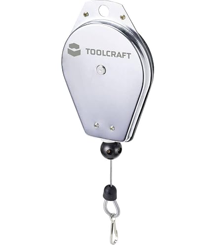 PLANETA Federzug G30005 – Aluminium-Druckguss-Gehäuse, TCN 9322, 4,0–6,0 Kg Tragkraft, 2,0 M Seillänge, Edelstahl-Seil