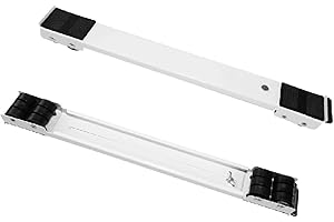 GENERIC 2 Pack Adjustable Appliance Rollers - Heavy Duty Washing Machine Wheels for Moving Washers/Dryers/Fridges - Universal White Mobility Rollers with Locking Mechanism