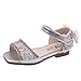 Produktbild CixNy Sommerschuhe Damen Sommer Kinderschuhe Soft Sohlen Elegante Vintage Flats Bequem Kleinkind Säuglingskinder Baby Mädchen Kristall Bowknot Einzelne Prinzessin Schuhe Sandalen Silber Schwarz Pink