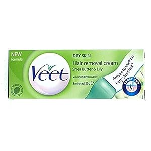 Veet Hair Removal Cream Dry Skin for Under Arms, Legs & Bikini 25g TWENTY FOUR PACK - Image 2