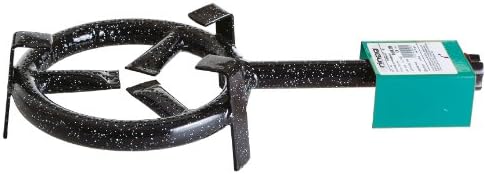 Gas Camping Stove with 1 Ring, 20 cm Diameter 5.0 kW Output, Ideal for Paella Pan, Paella Cast Iron Griddles, Pots, Woks, etc.