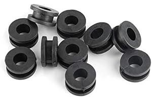 ACOUTO for Rubber Washer Grommet Motorcycle Washers ABS Black 10pcs Motorcycle Rubber Washers 20g/0.7oz Motorcycle Washers Kit Motorcycle Fairing Washers