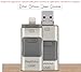 Produktbild 64 GB iFlash Gerät Speicher, Daten Speicher – Dual usb-flash Drive für iPhone 7, 7plus, 6S, 6S Plus, 6, 6 Plus, iPad Air 2, ios-pc-android (Silber))
