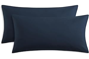 RUIKASI Poszewka na poduszkę 40 x 80 cm, niebieska, zestaw 2 sztuk – Oeko Tex poszewka na poduszkę 40 x 80 cm, ciemnoniebieska poszewka na poduszkę 40 x 80 cm, z mikrofibry, poszewka na poduszkę,