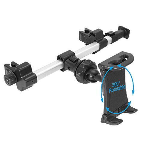 Macally HRMOUNTPRO einstellbare Autokopfstützenhalterung für iPad/Tablet mit einer Breite bis 25,4 cm – Auch kompatibel mit 12,9″ iPad Pro – Aluminium – Zwei Stellungen - 10