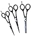 Hairdressing Barber Scissors Set with 1 x 6" Scissors, 1 x 6" Thinning Scissors and 1 x 5.5" Barber Scissors, Great Value