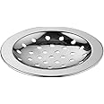 COATS Stainless Steel Drain Strainer Cover Jali |Pack of 2| plain for Kitchen Sink, Bathroom, Wash Basin, Washing Machine | Floor Stainless Steel Jali with Chrome Finish - Silver /5-inch