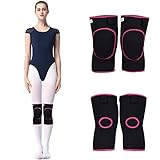 Bezioner Genouillère Ligamentaire Danse Antidérapant Réglable Attelle Genou pour Arthrite Tennis Ballet Danse Yoga Rugby Basketball Course à Pied Rose S