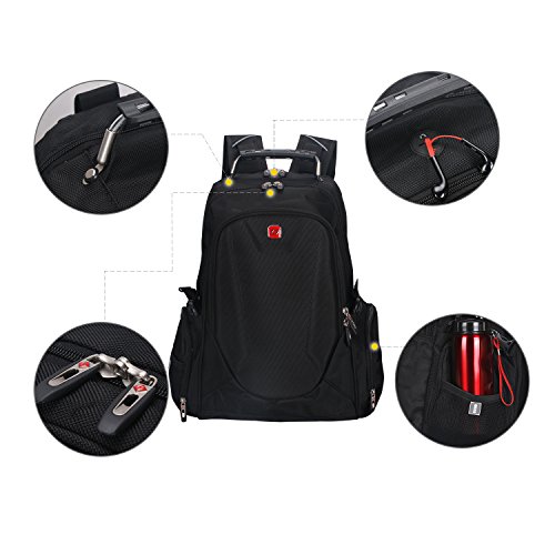 BB4349MBK Schwarz Freizeit im Freien Wanderrucksack / Laptop Rucksack - 5
