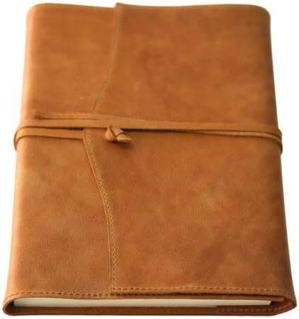 Amalfi Large Refillable Leather Journal with Plain Paper - Tan