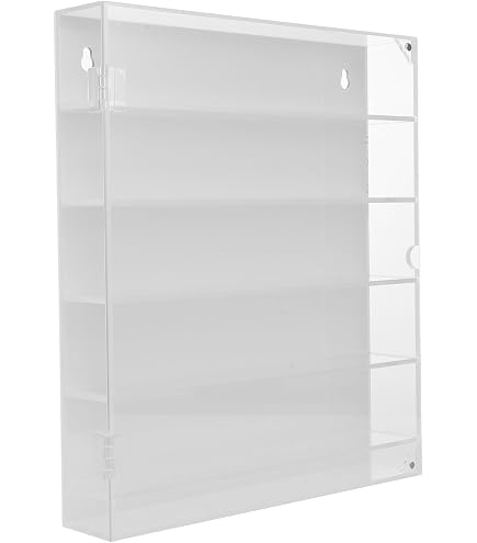 Vitrine murale pour objets de collection 5 étagère réglables en hauteur