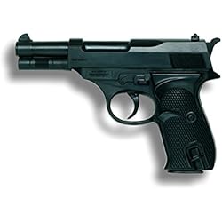 Edison 8026005 - Pistola policial de juguete automática con capacidad de 13 balas color negro