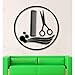 Produktbild Hwhz 57 X 57 Cm Friseursalon Stylist Barber Tools Barbershop Wandaufkleber Schere Und Kamm Art Aufkleber Tapete Vinyl Aufkleber