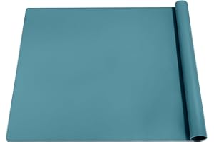 XESPIS Grand tapis en silicone - 70 x 50 cm - Pour résine époxy - Tapis de bricolage en silicone - Sous-main pour enfants - Multi-usage - Anti-adhésif et antidérapant - Vert