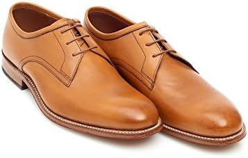 Grenson Shoes Mens Leighton Tan Leather Lace Up Derby Tan 7