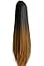 Neverland 20"(50cm) Ombre Two Tone Long Straight Clip in/on Wavy Ponytail Pony Tail Hair Extension Hairpiece Claw 1B#/27#