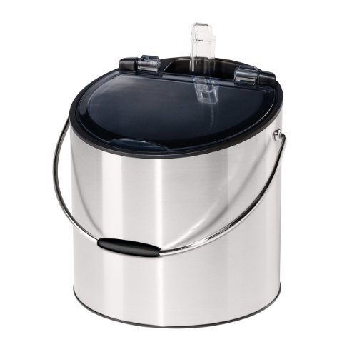 Oggi 7440 Stainless Steel Ice and Wine Bucket with Flip Top Lid and Ice Scoop, Holds 2 Bottles by Oggi