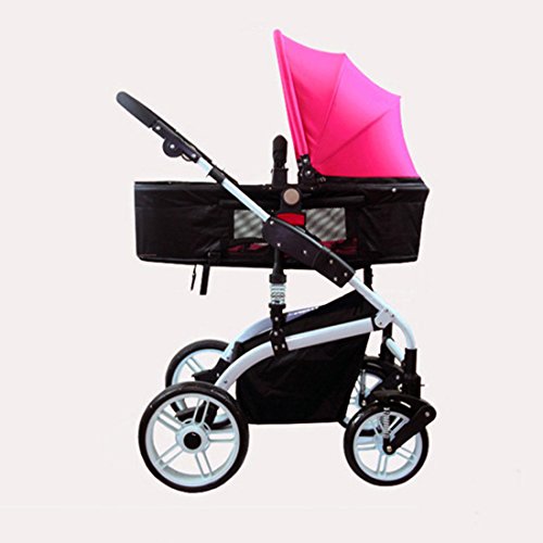 Beautylife66 Baby Storller Kids Pram Trolley Walker Foldable Pushchair Rose