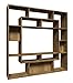 Produktbild Wohnwand Bachtel 03, Farbe: Eiche Dunkelbraun - 194 x 193 x 40 cm (H x B x T)