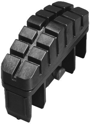 Hailo 9910-001 Sprossenleiternfüße-Set für Holm 72 x 25 mm