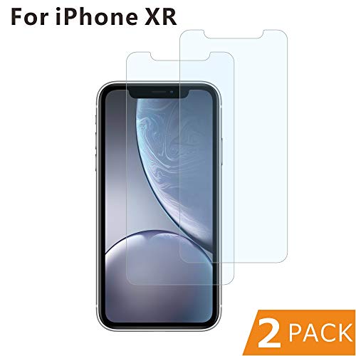 MRPLUM iPhone XR Screen Protector, 9H Hardness Crystal Clear Shatter-Proof Case Friendly Premium Tempered Glass iPhone 6.1" (2018),[2 Pack]