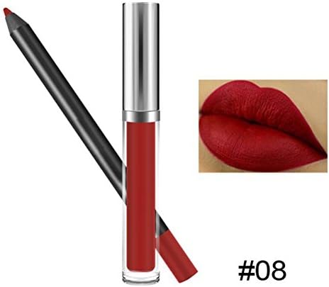 Lip Gloss and Lipliner Kit Matte Lip Glaze and Lip Liner Set by UmayBeauty
